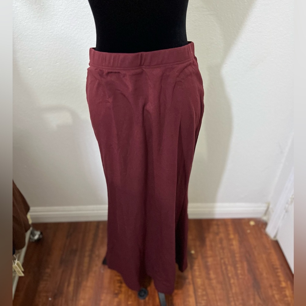 OGL Women's Maxi Skirt in Wine - Picture 3 of 5